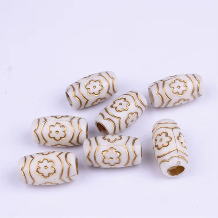 10pcs Hair Beads African Hair Rings Beads Cuffs Tubes Charms Dreadlock Dread Hair Braids Jewelry Decoration Accessories Tools