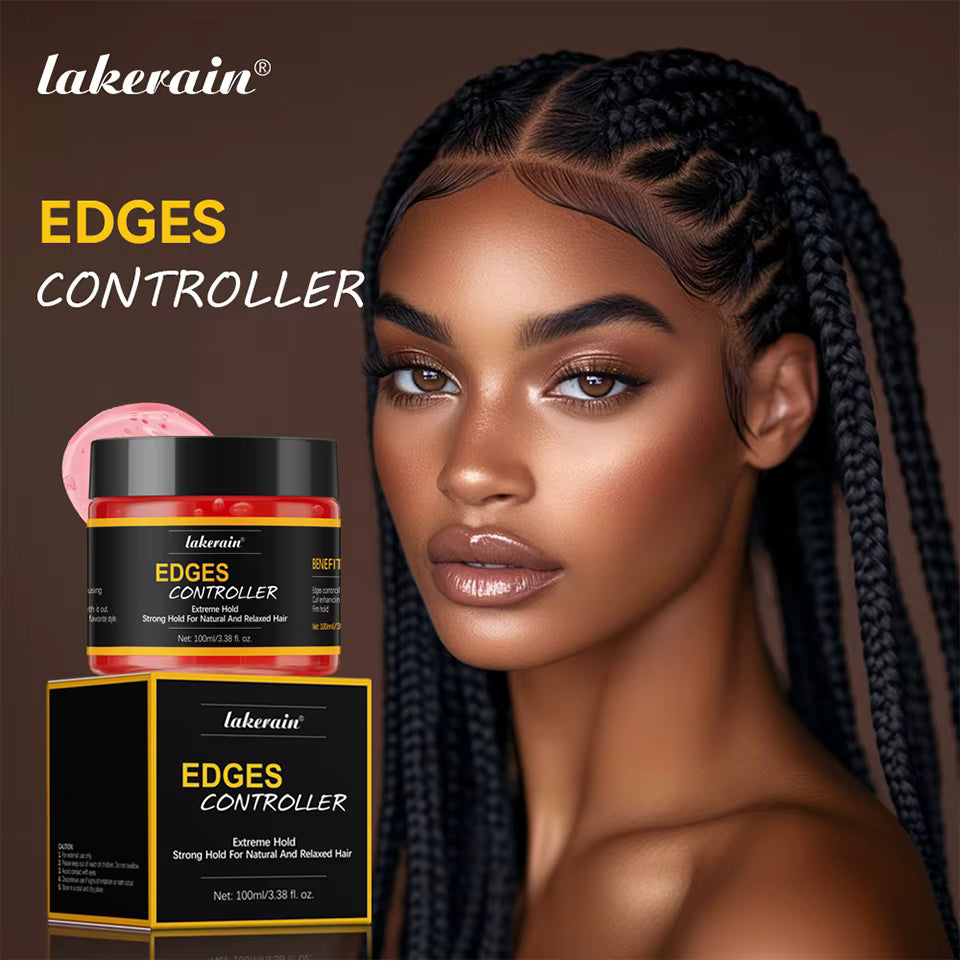 100ml/3.38 fl. oz. Edge Control Hair Gel Strong Hold Thick Edges Styling Gel Non-Greasy Non-Flaking Hair Gel For All Hair Types