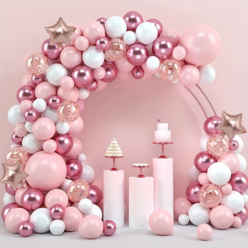 160pcs, Pink Balloon Garland Arch Kit, Wedding Decor, Birthday Decor, Anniversary Decor, Graduation Decor, Holiday Decor, Celebration Decor, Theme Event Decor, Indoor Decor, Party Decor Supplies