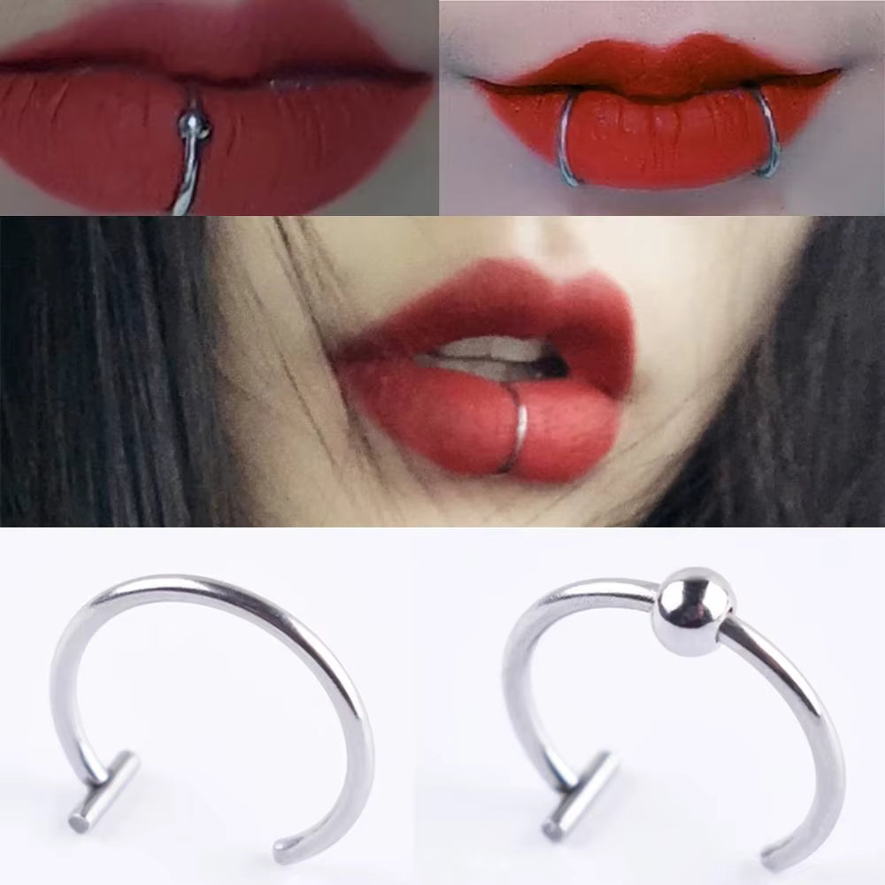 Fake Nose Ring Lip Cuff Ring C Clip Lip No Piercing Burun Nose Rings Hoop Women Neuspiercing  Body Jewelry Earrings Sexuality