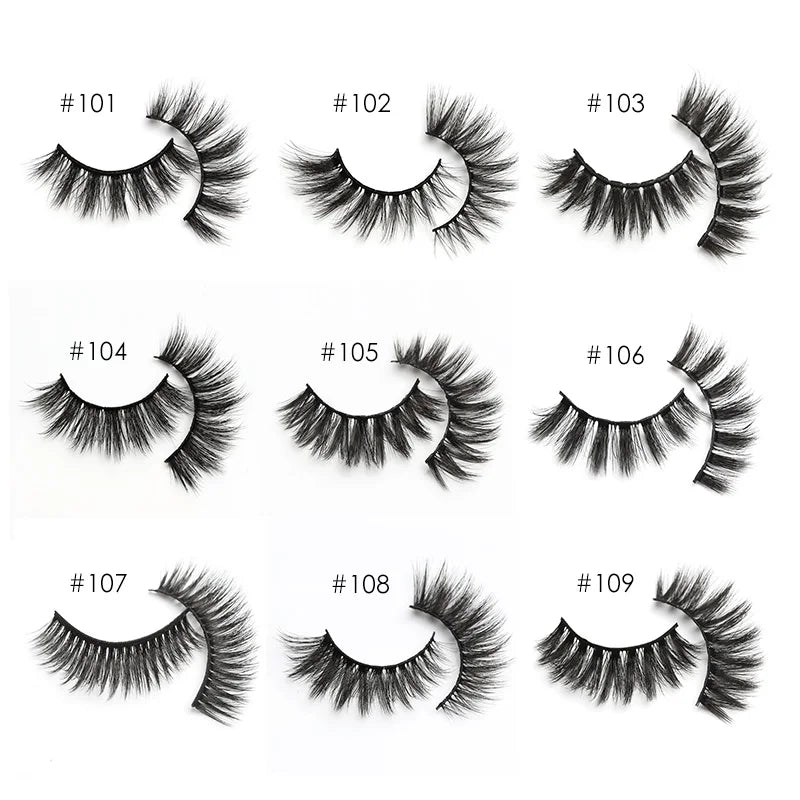 Wholesale Eyelashes 10/50/100 PCS 3d Mink Lashes Natural Soft Mink Eyelashes Wholesale False Eyelashes Makeup Faux Cils In Bulk