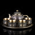 1Pcs European-style bronze tea set set household retro tea table Kung Fu tea cup teapot small set holiday practical gifts