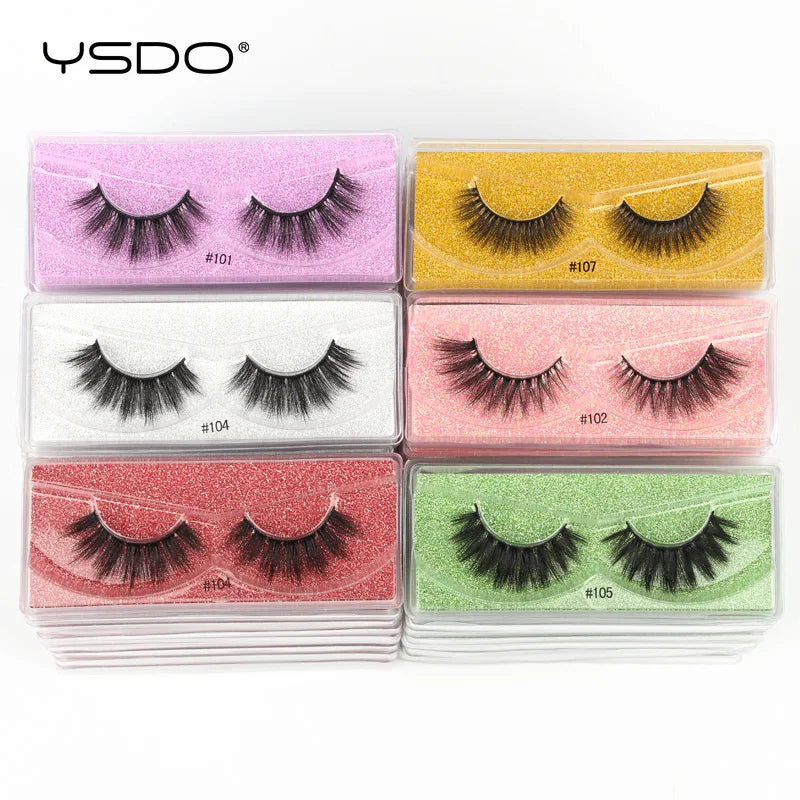 Wholesale Eyelashes 10/50/100 PCS 3d Mink Lashes Natural Soft Mink Eyelashes Wholesale False Eyelashes Makeup Faux Cils In Bulk