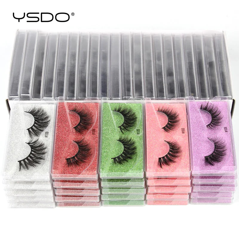 Wholesale Eyelashes 10/50/100 PCS 3d Mink Lashes Natural Soft Mink Eyelashes Wholesale False Eyelashes Makeup Faux Cils In Bulk