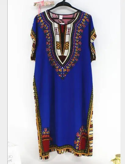 Large size loose nightgowns women short sleeve o-neck night shirt female cotton blend night dress print women's sleepwear dress