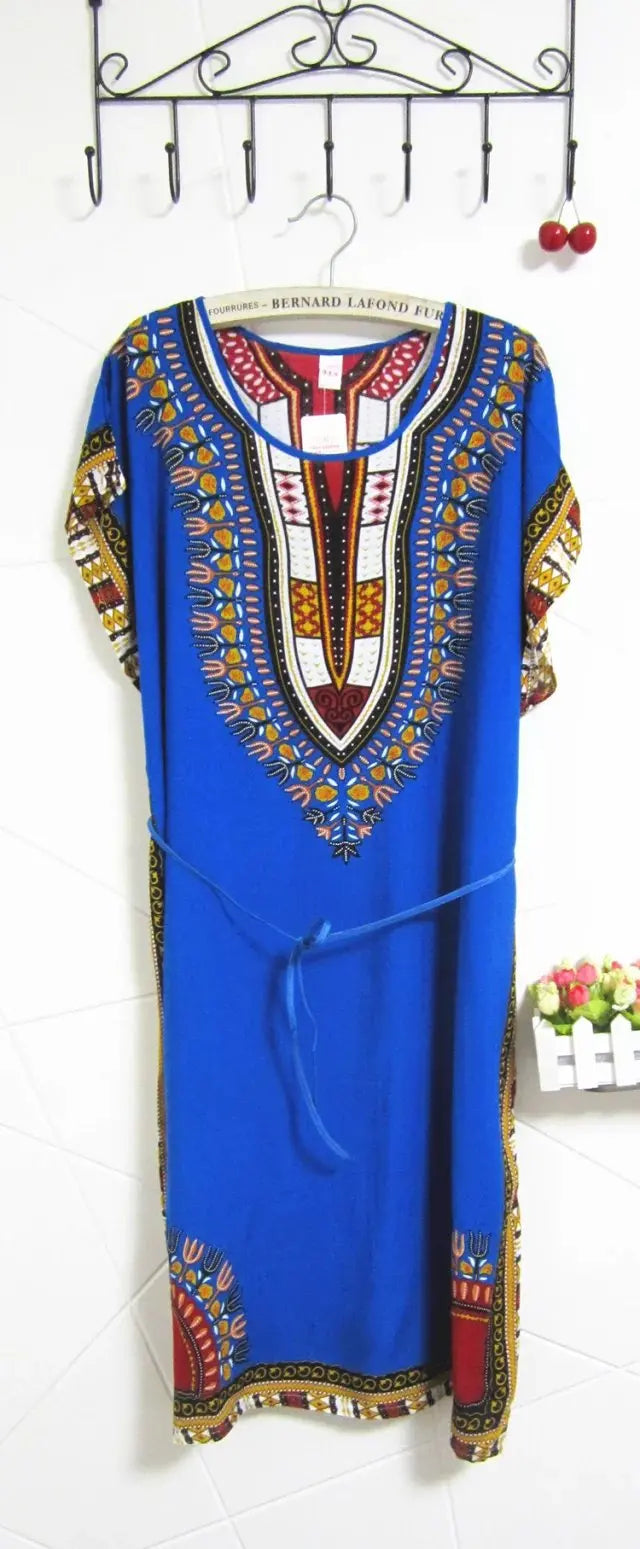 Large size loose nightgowns women short sleeve o-neck night shirt female cotton blend night dress print women's sleepwear dress