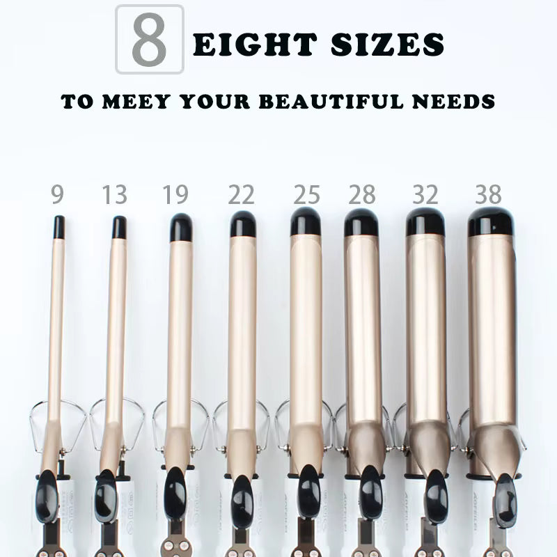 Hair Curlers Waves Electric Professional Ceramic Hair Curler Lcd Curling Iron Roller Curls Wand Waver Fashion Styling Tools