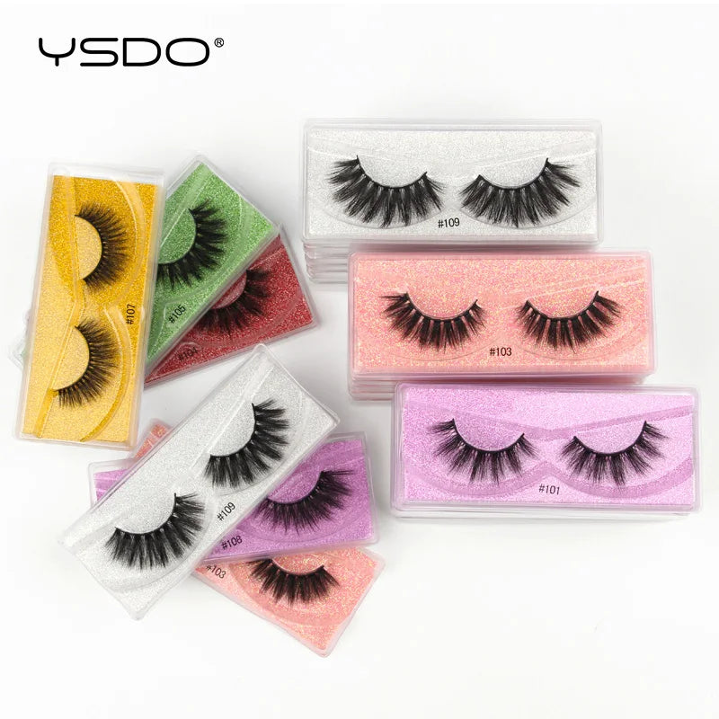Wholesale Eyelashes 10/50/100 PCS 3d Mink Lashes Natural Soft Mink Eyelashes Wholesale False Eyelashes Makeup Faux Cils In Bulk