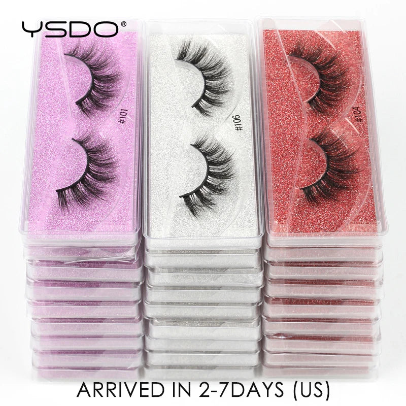 Wholesale Eyelashes 10/50/100 PCS 3d Mink Lashes Natural Soft Mink Eyelashes Wholesale False Eyelashes Makeup Faux Cils In Bulk