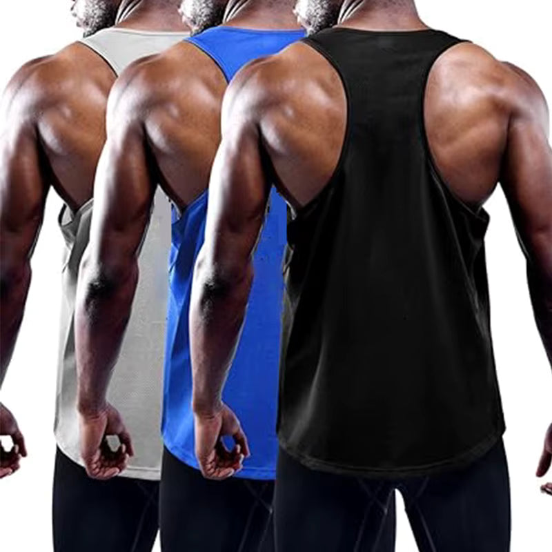 Running Tank Top Men Summer Sport Gym Vest Quick Dry Training Tanktop Workout Singlets Man Fitness Bodybuilding Sleeveless Shirt