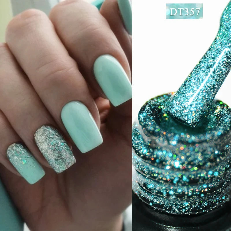 7ml Thermal Gel Nail Polish 3 Layers Temperature Color Changing Gel Winter Grey Semi Permanent Soak Off Nails Art UV Gel Varnish