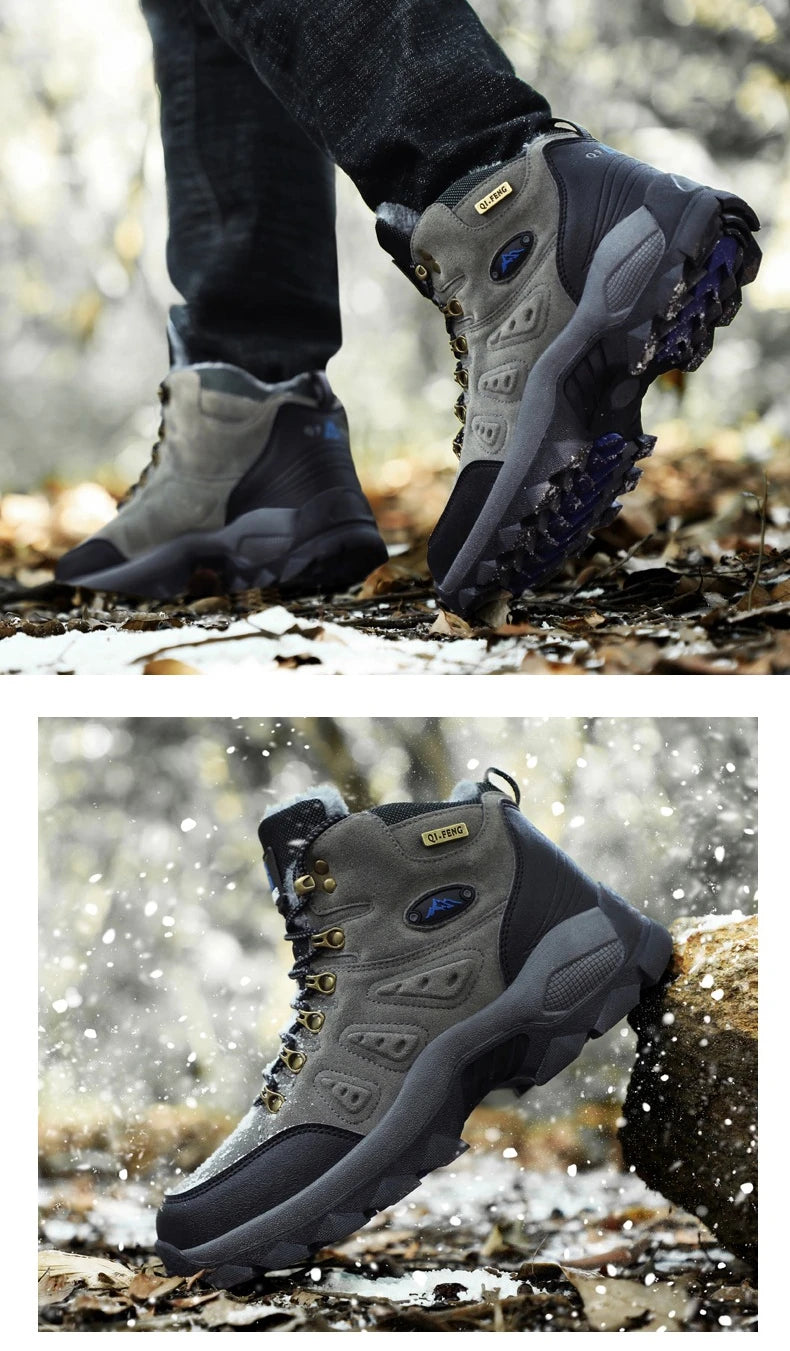High-top Boots Men Comfortable Wear-resistant Anti-slip Breathable Hiking Boots Men Thick-soled Casual Sport Shoes Men