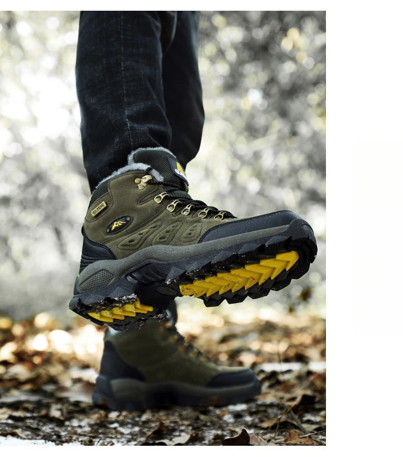 High-top Boots Men Comfortable Wear-resistant Anti-slip Breathable Hiking Boots Men Thick-soled Casual Sport Shoes Men