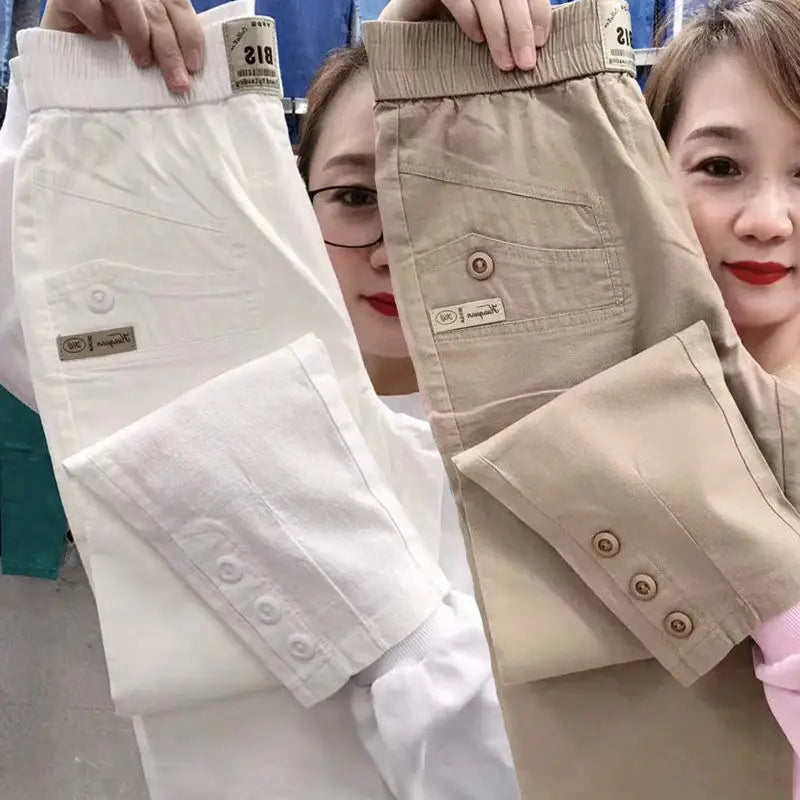 Cotton Linen Women's Loose Fit Casual Pants Thin Slimming Harlan Style High Waist Nine Points Commuter Fashion Spring 2023