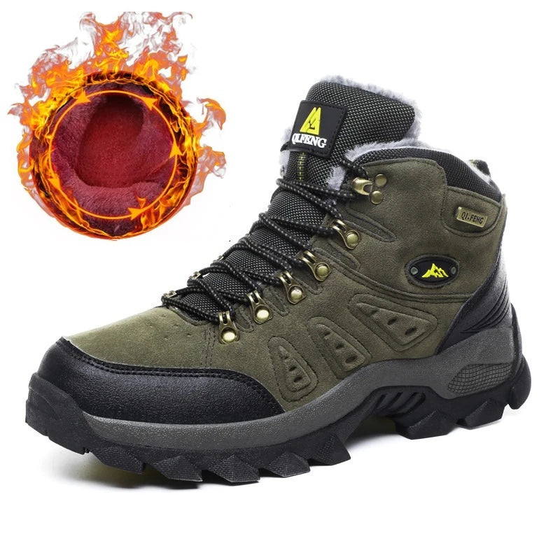 High-top Boots Men Comfortable Wear-resistant Anti-slip Breathable Hiking Boots Men Thick-soled Casual Sport Shoes Men