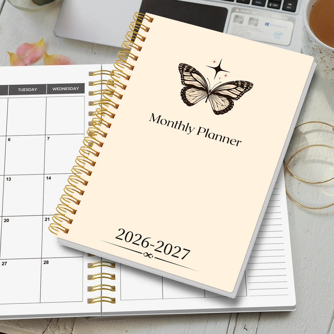 2026-2027 A5 Weekly & Monthly Planner – Jan 2026 to Dec 2027 Spiral Organizer with Calendar & Notes, School & Office Supplies