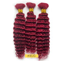 16-24 Inch Deep Wave Human Braiding Hair 100% Unprocessed Human Hair Braiding Hair No Weft Curly Bulk Human Hair for Braiding