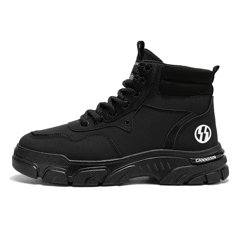 2025 autumn new breathable work boots for men, anti slip, wear-resistant, safety shoes, casual and comfortable sports shoes