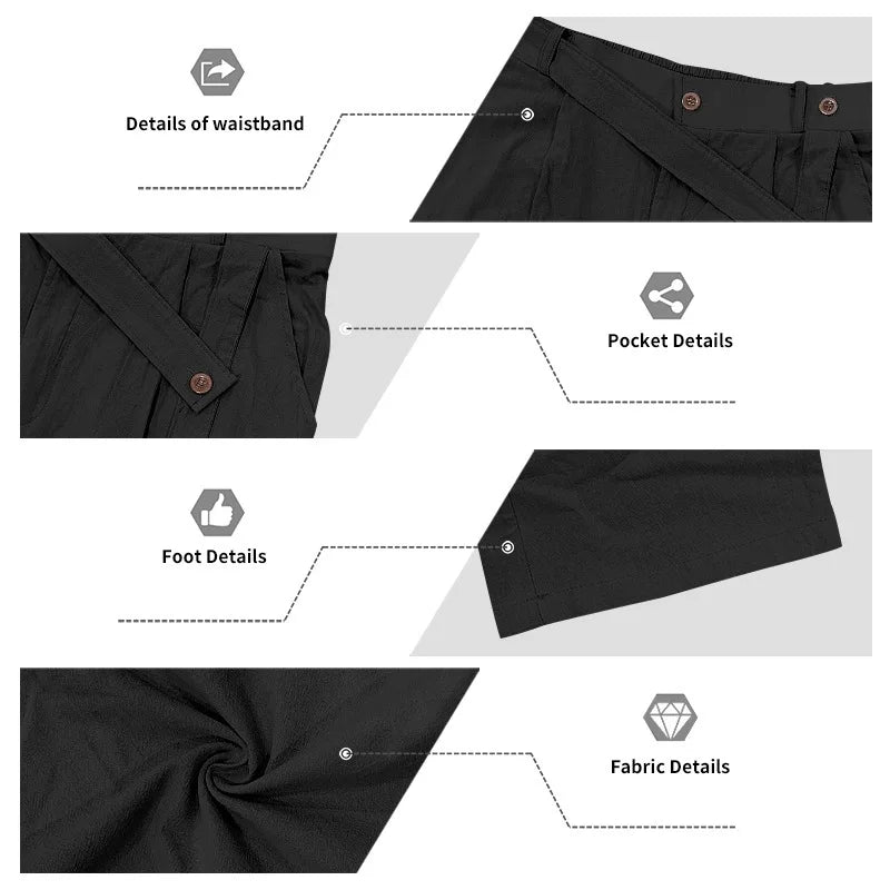 Men's Loose Fit Linen 2 Piece Outfit Solid Color Casual Long Sleeve Hooded Shirt & Long Pants Breathable Suit