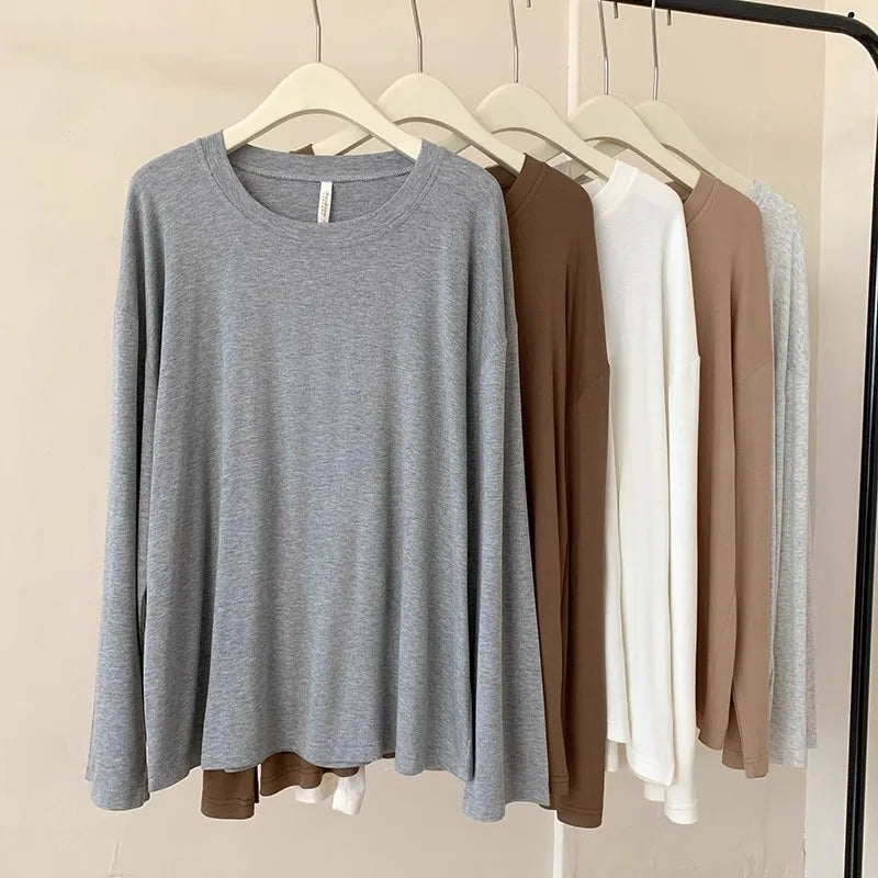 Korean Cotton Woman Pajamas Set New Comfortable Long Sleeve Top Trousers Sets Spring Autumn Night Wear Suit Women's Home Clothes