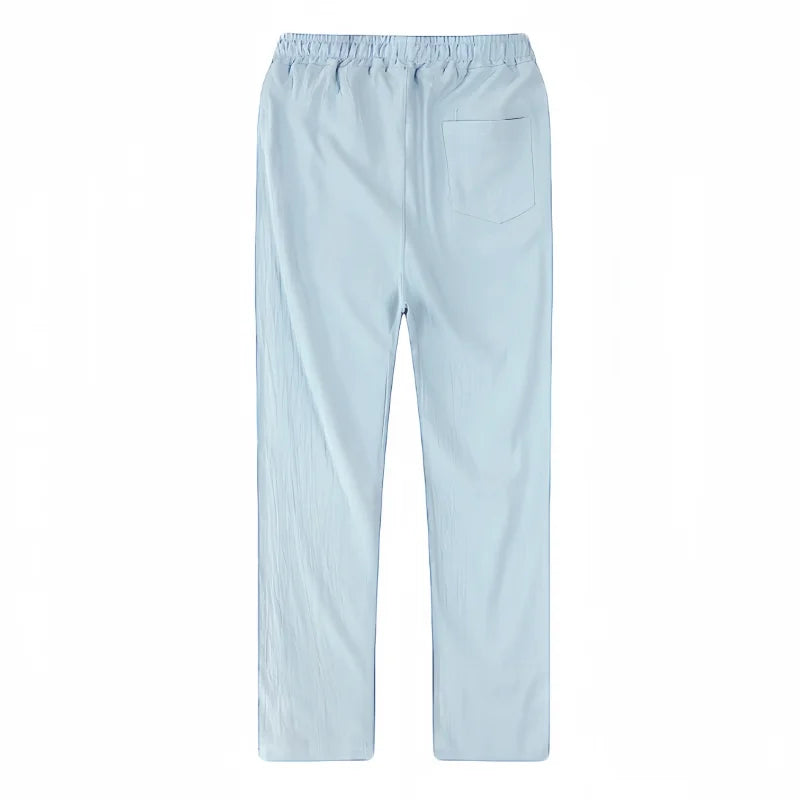 Boho Cotton Linen Pants for Men New Summer Lightweight Loose Fit Casual Sweatpants for Walking Jogger Trousers Work