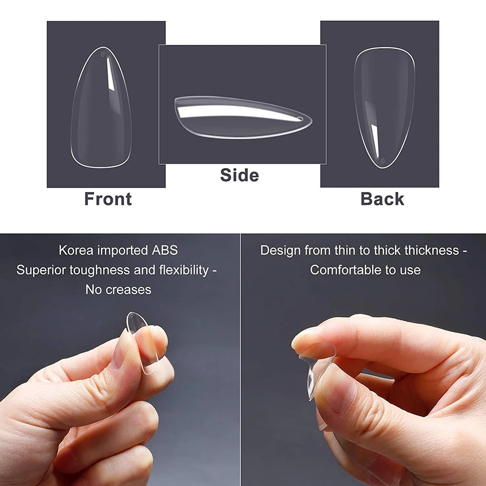 500pcs Almond nail tips