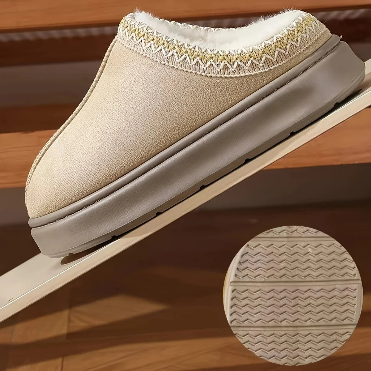 Women's Comfort Slippers Soft Sole Winter Warm Indoor Outdoor Shoes Elegant Couple Style For Home Bedroom Living Room Office