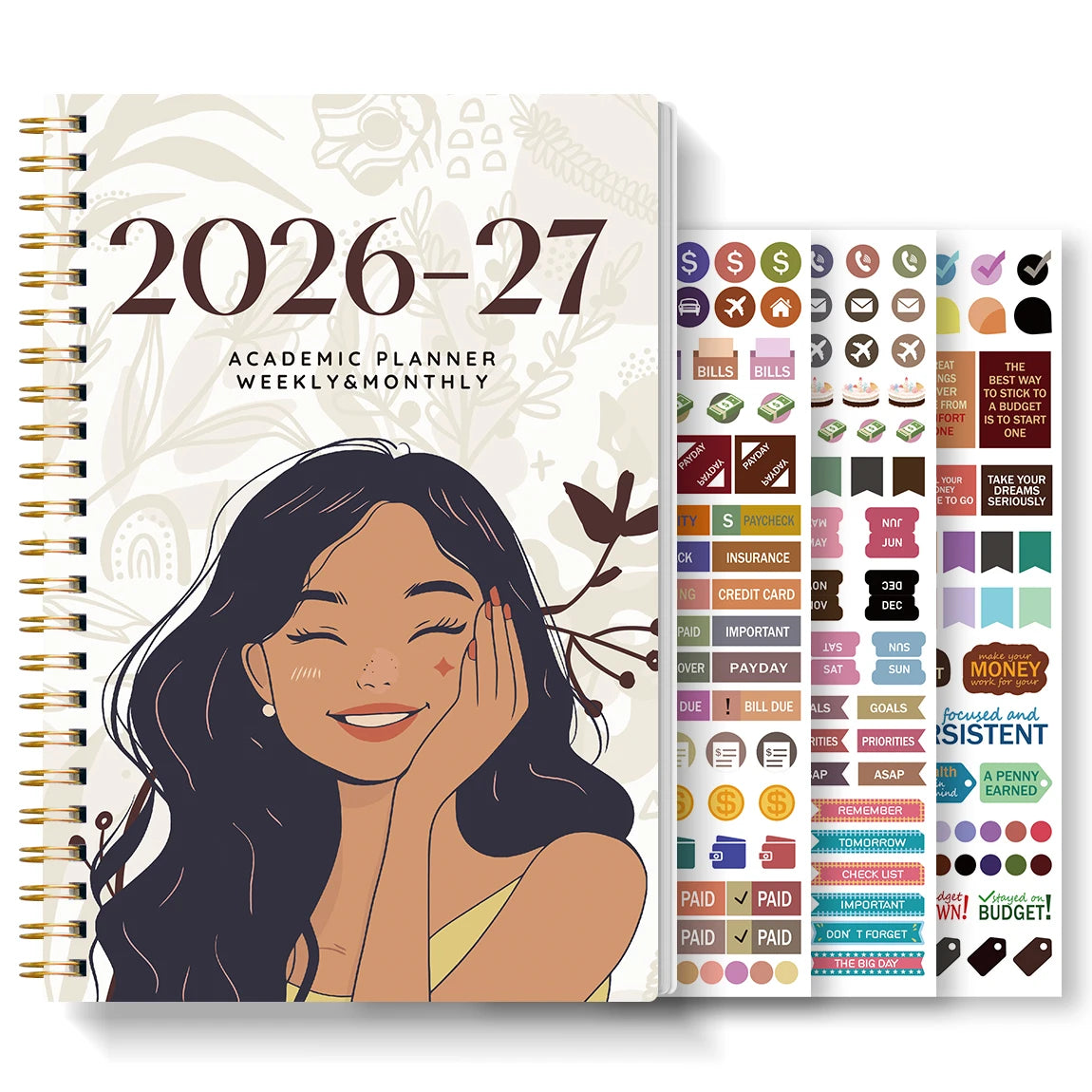 2026-2027 A5 Weekly & Monthly Planner – Jan 2026 to Dec 2027 Spiral Organizer with Calendar & Notes, School & Office Supplies