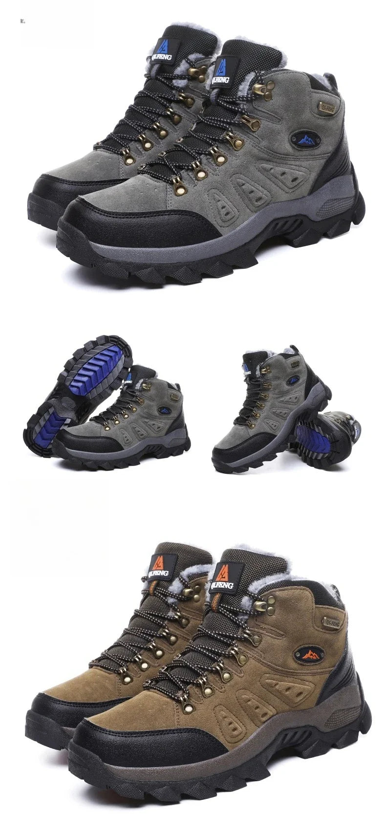 High-top Boots Men Comfortable Wear-resistant Anti-slip Breathable Hiking Boots Men Thick-soled Casual Sport Shoes Men