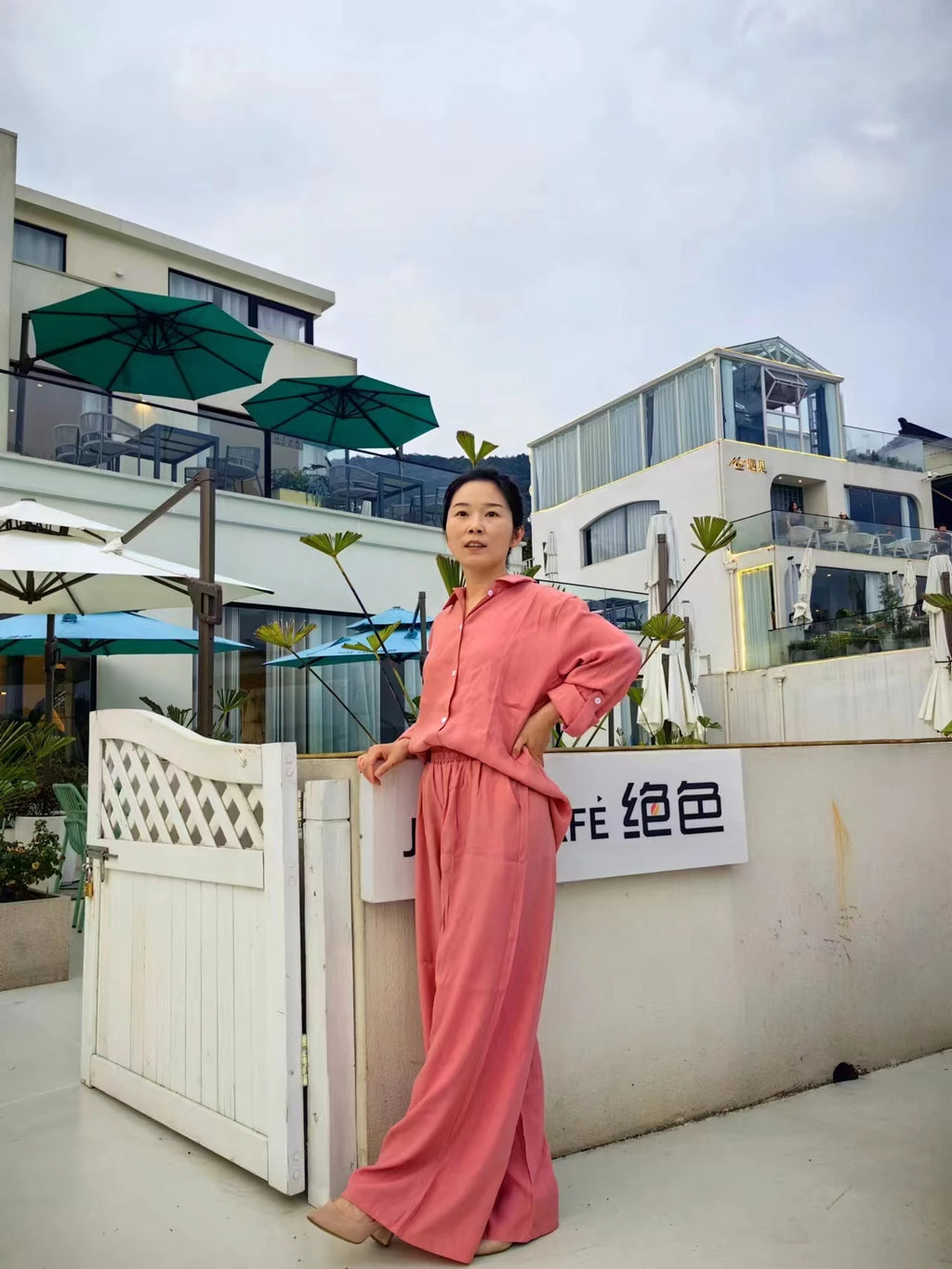 Women Linen Casual Shirt 2 Pieces Set Fashion Lapel Long Sleeve Button Blouse And Trousers Outfits Loose Wide Leg Pants Suits
