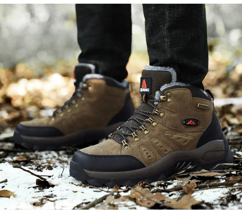 High-top Boots Men Comfortable Wear-resistant Anti-slip Breathable Hiking Boots Men Thick-soled Casual Sport Shoes Men