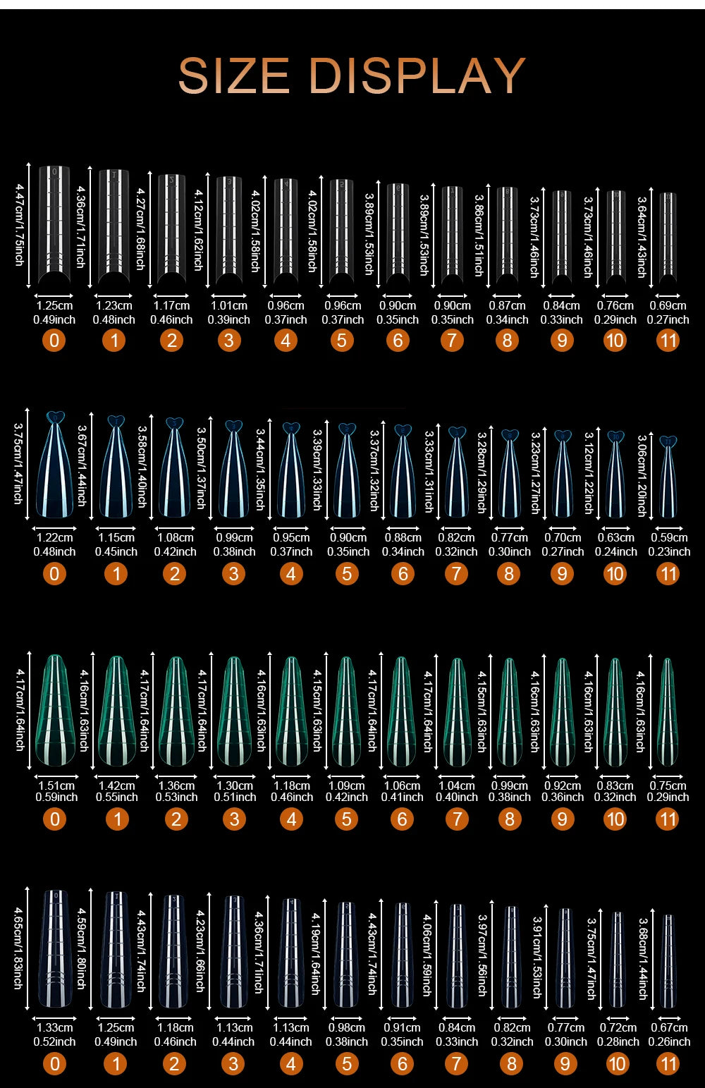 MOWOT 292pcs Color Dual Form Nail Mold Sets Acrylic Nails Extension Quick Building Gel Mold Reusable False Nail Tips Nail Forms