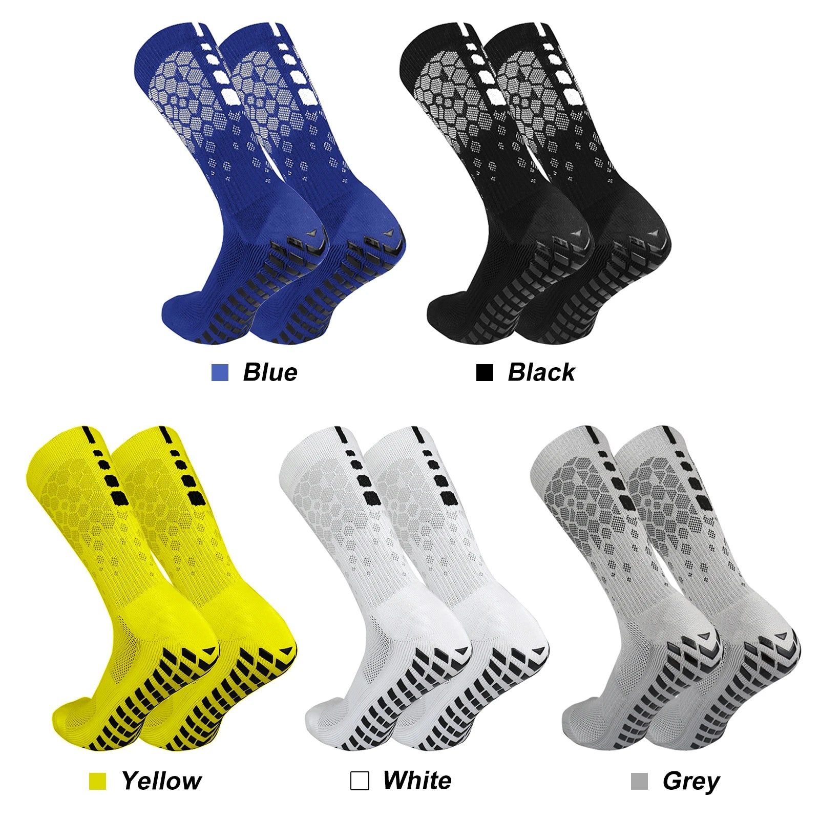 Anti-slip Soccer Socks for Men and Women Breathable Athletic Socks with Grippers for Yoga Football Gym