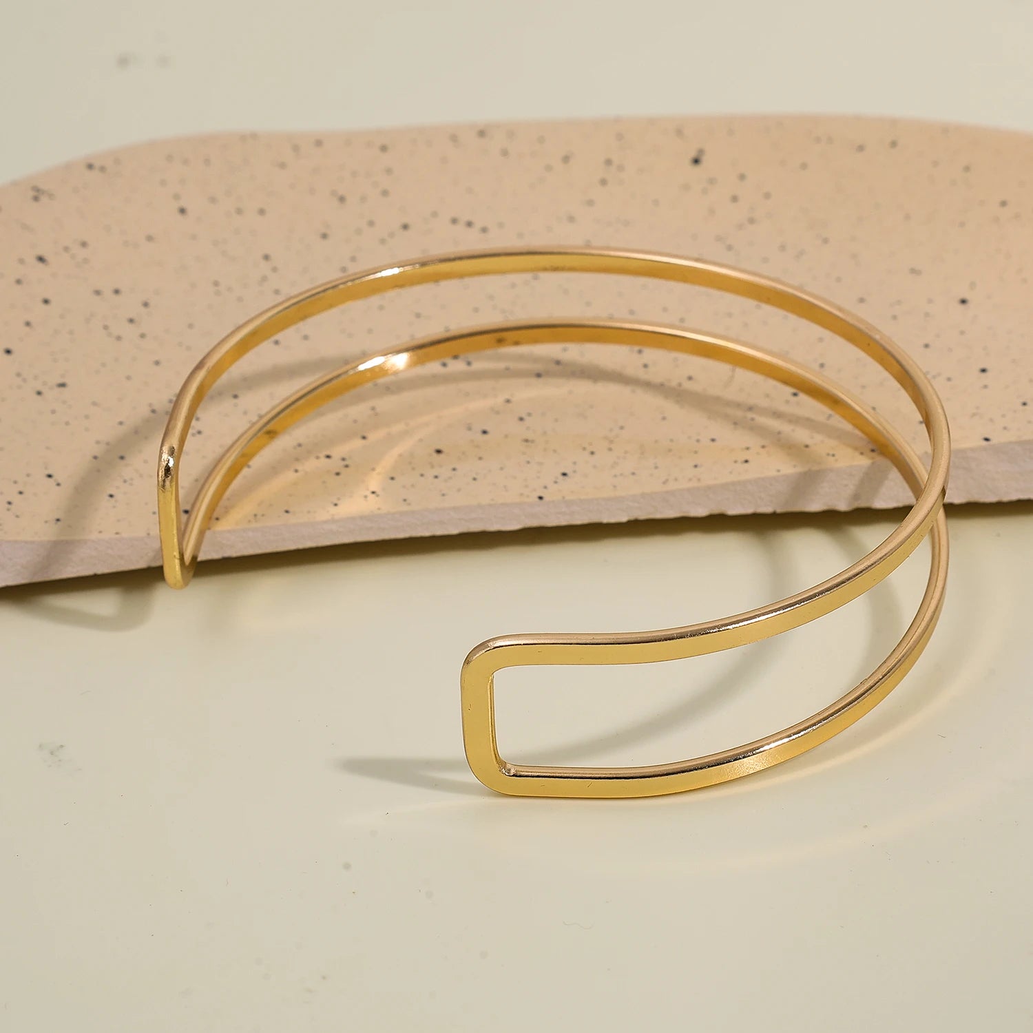 Fashion Wire Bangles Adjustable for Men Women Double Layer DIY Bangle Accessories Supplies Arm Cuff Upper Band Bracelet