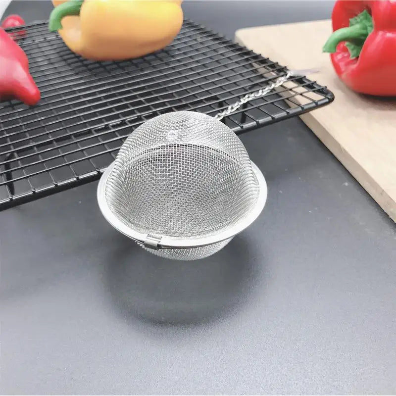 Tea Ball Stainless Steel Tea Infuser Stainless Steel Mesh Tea Ball Tea Strainers With Chain Seasoning Spices Strainers Filters