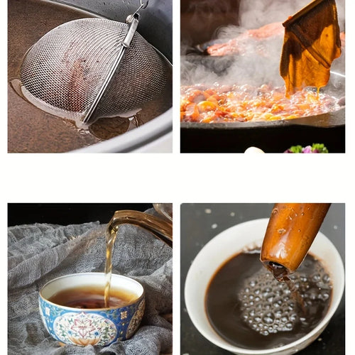 1PC/304 stainless steel flavored filter ball, tea filter ball, soup filter ball with extension chain hook