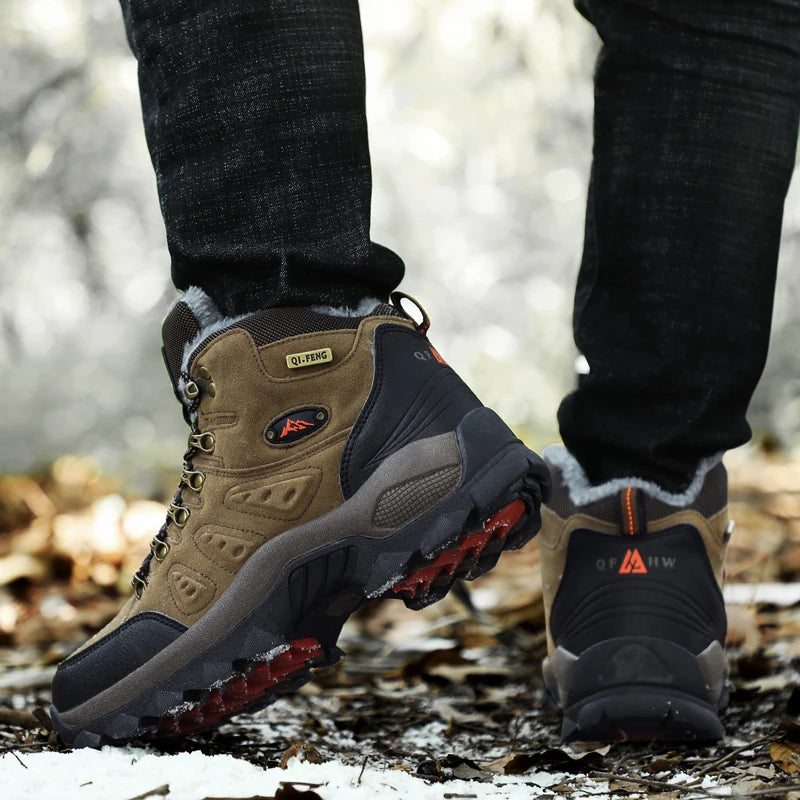 High-top Boots Men Comfortable Wear-resistant Anti-slip Breathable Hiking Boots Men Thick-soled Casual Sport Shoes Men