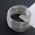 30 Pieces Metal Bangles Set For Women Timeless Fashion Jewelry Trendy Classic Styles Textured Thin Circles Colorful Gifts
