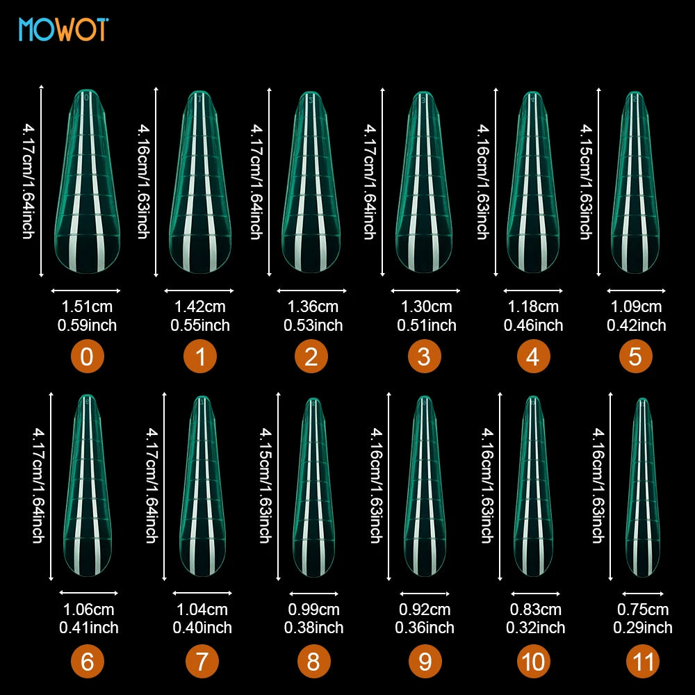 MOWOT 292pcs Color Dual Form Nail Mold Sets Acrylic Nails Extension Quick Building Gel Mold Reusable False Nail Tips Nail Forms