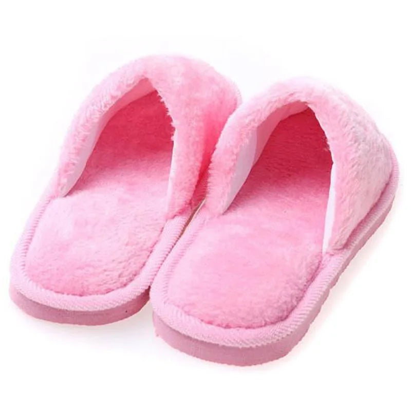 Soft Plush Cotton Cute Slippers Shoes Couple Unisex Non-Slip Floor Indoor Home Furry Slippers Women Shoes For Bedroom