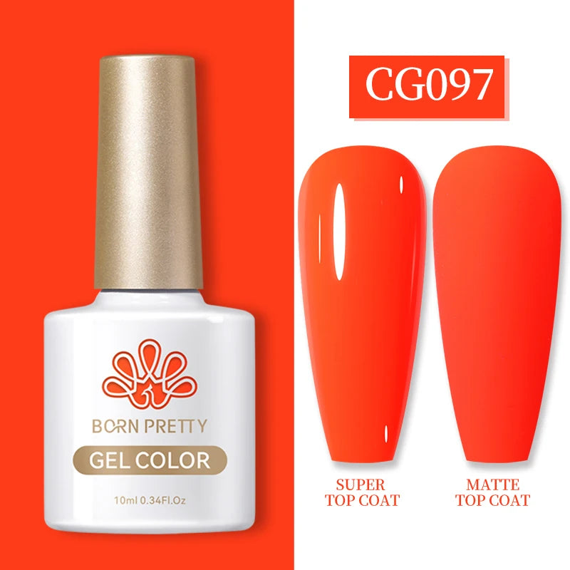 BORN PRETTY 10ml Gel Nail Polish Gel 130 Colors Semi Permanent Solid Nail Gel Varnish Soak Off UV Gel for Base Top Coat