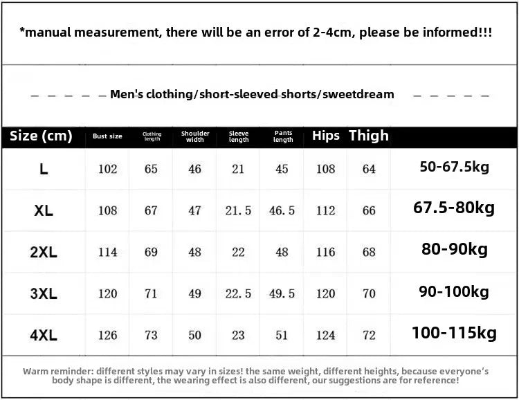 Men’s Pajamas Summer Short Sleeve Thin Loose Comfortable Casual Loungewear Set 2 Piece Set Casual Simple Sleepwear Homewear