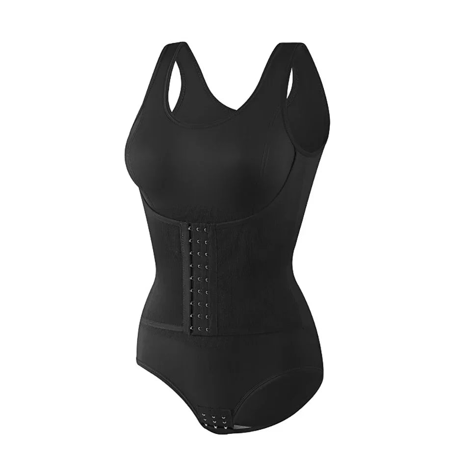 2025 New Bodysuit Shapewear with Zipper Belt Women Tummy Control Fajas Body Shaper Waist Trainer Slimming Cincher Corset Tops