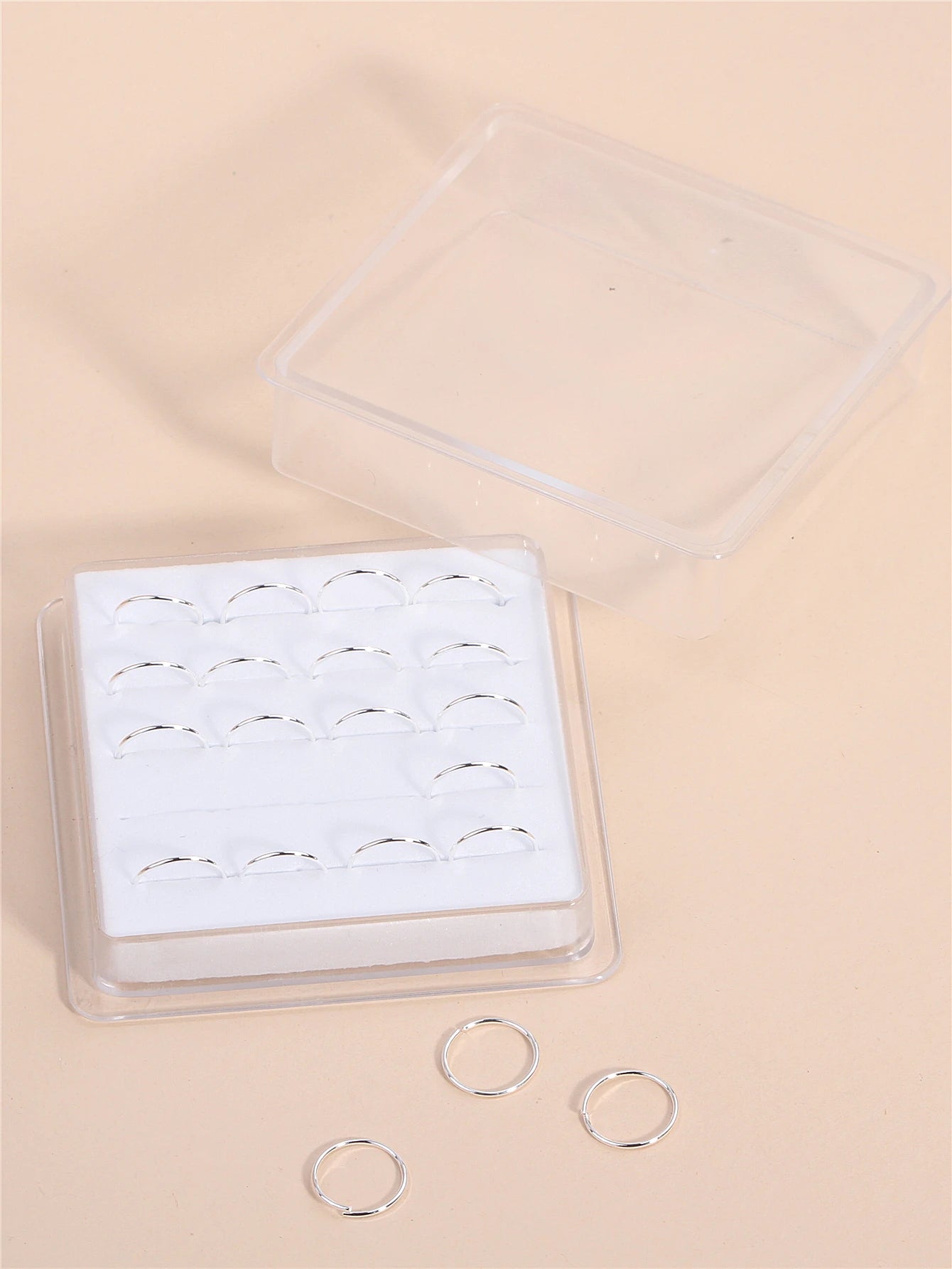 20PCS 10MM Hoop Nose Rings for Women Men Silver Gold Color Simple Classic Round Nose Rings