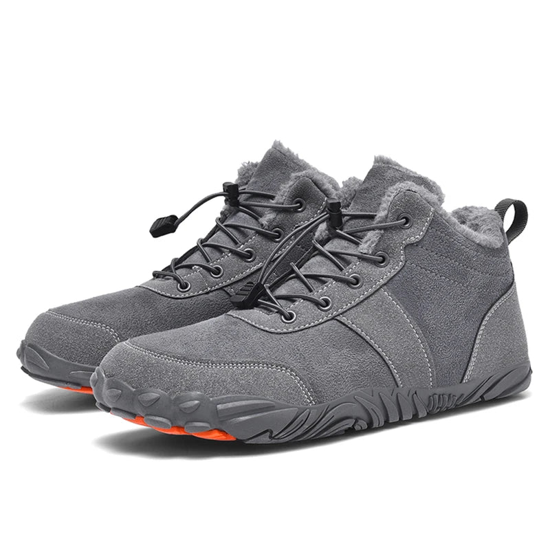 Boots Men's Non-Slip Casual Walking Shoes Wear-Resistant Mountain Hiking Sneaker Outdoor Winter Warm Cotton Shoes