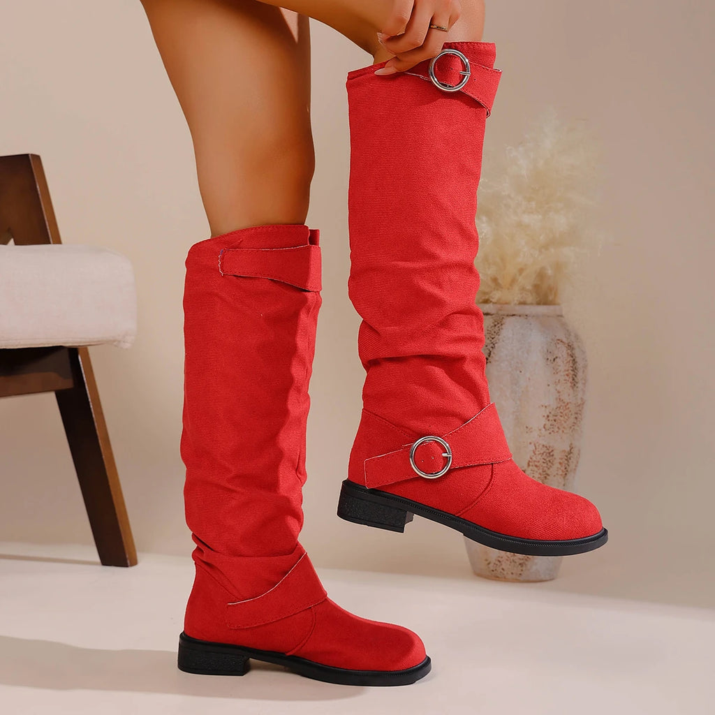 2025 autumn and winter new retro minimalist fashion boots fashionable and comfortable women's boots