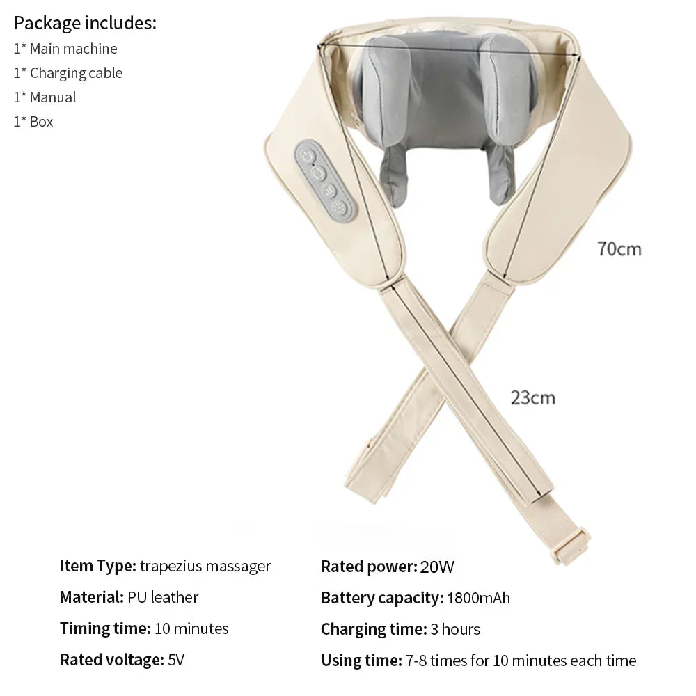 Neck Massager with Heat, Shoulder Massager, Shiatsu Neck and Back Massager, Muscle Pain Relief-Office, Home & Car