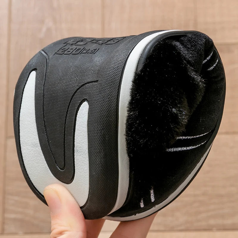 House Slippers for men Warm Memory Foam Soft Cushion Living Room Non Slip Indoor Comfortable Male Winter Bedroom Shoes Home ﻿