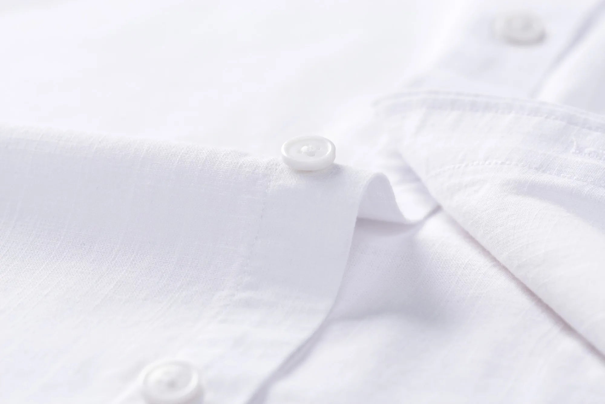 Premium Linen Long-Staple Cotton Shirt Men's Casual Long Sleeve Solid Color Breathable Slim Fit Business Social Blouse Tops