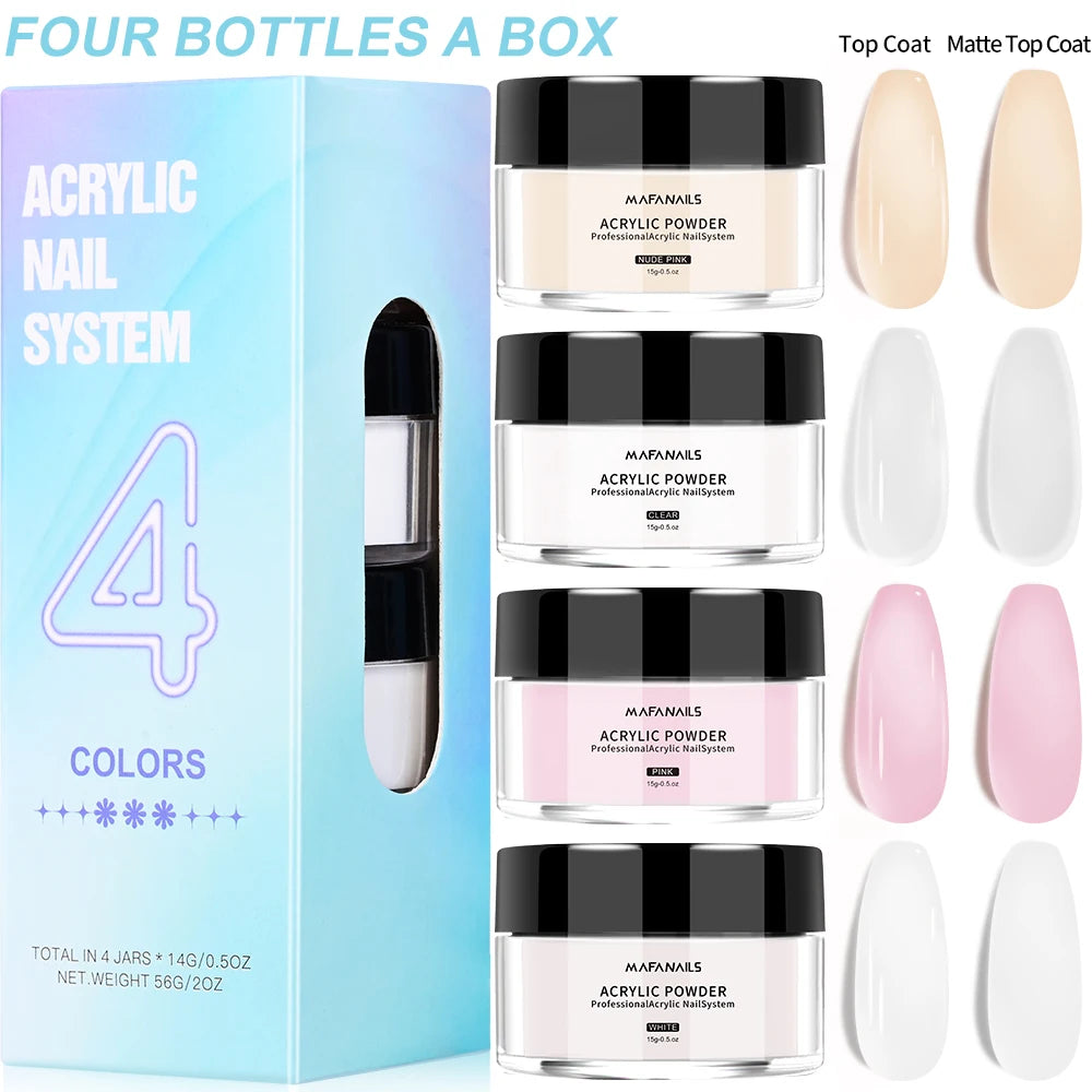 Crystal Powder Set Nail Acrylic Powder and Liquid Monomer Nails Art Decoration For Manicure Crystal Nail Glitter 3D Nail Tools